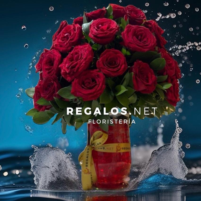 Arreglo de Rosas en Jarron